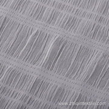 White striped crepe fabric